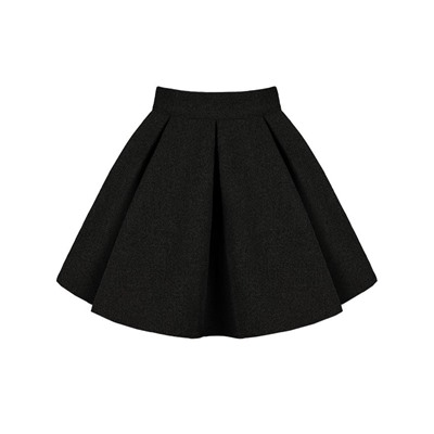 Темно-серая юбка со складками для девочки