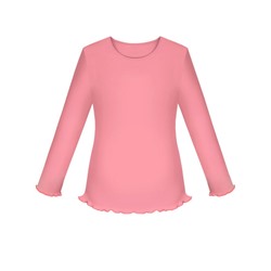 Коралловая школьная джемпер (блузка) для девочек 77825-ДШ18