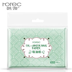 Салфетки Rorec 100 шт матирующие для лица из натуральной древесной пульпы, с экстрактом зелёного чая.(78815)