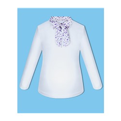 Белая школьная блузка для девочки 79394-ДШ18