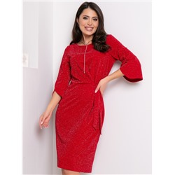 Платье Модельное (блеск, красное)
