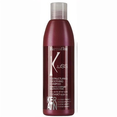 Реструктуризирующий шампунь для волос с кератином K.LISS Farmavita 250 мл
