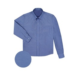 Синяя школьная рубашка для мальчика 22743-ПМ18