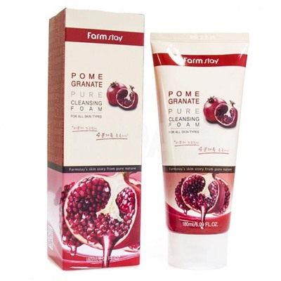 Увлажняющая пенка для умывания с экстрактом граната FarmStay Pomegranate Pure Cleansing Foam 180 ml