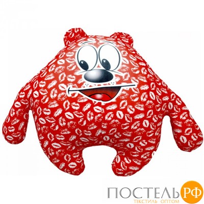 Игрушка «Медведь Лаки» (Аи16мал02, 40х59, Красный, Кристалл, Микрогранулы полистирола)