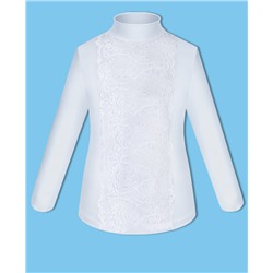 Белая школьная блузка для девочки 82711-ДШ19