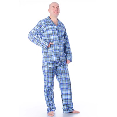 Пижама мужская, фланель (цвета в ассортименте)