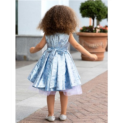 Нарядное голубое платье для девочки 80787-ДН20