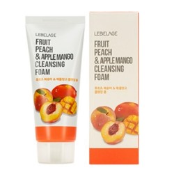 Lebelage Пенка для умывания с экстрактами персика и манго / Fruit Peach & Apple Mango Cleansing Foam, 100 мл