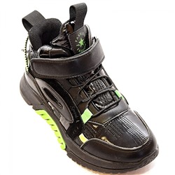 Ботинки В0602-12-1G черн/зел