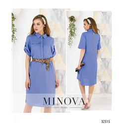 Платье №483-1-голубой