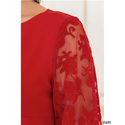 Платье №17690-1-красный