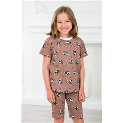 Пижама детская из футболки и бридж из кулирки Коровы