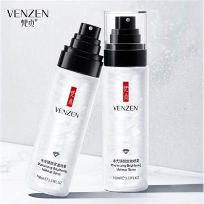 Спрей для макияжа с мелкими мерцающими частицами VENZEN Moisturizing Brightening Makeup Spray, 100 мл.