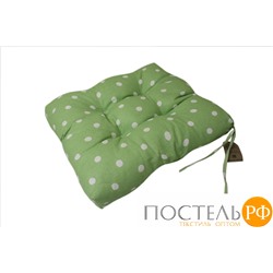 Подушка на стул высокая цвет: Горох зеленый 40х40 см