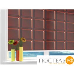 Рулонная штора 'Шоколадная плитка' Ширина: 60 см. Высота: 190 см. управление справа