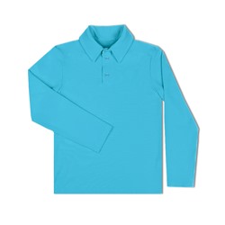 66345-МО14, Голубая рубашка-поло для мальчика 66345-МО14