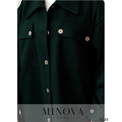 Пальто-кардиган №912-темно-зеленый