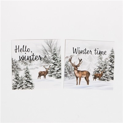 Новогодний подарочный набор Этель "The magic of winter", полотенце и аксессуары