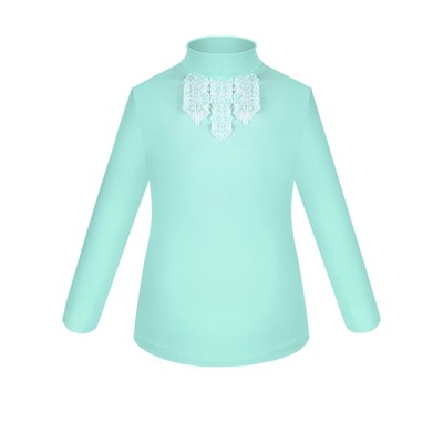 Бирюзовая школьная водолазка (блузка) для девочки 82532-ДШ18
