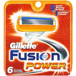 Сменные кассеты Gillette Fusion Power, 6 шт.