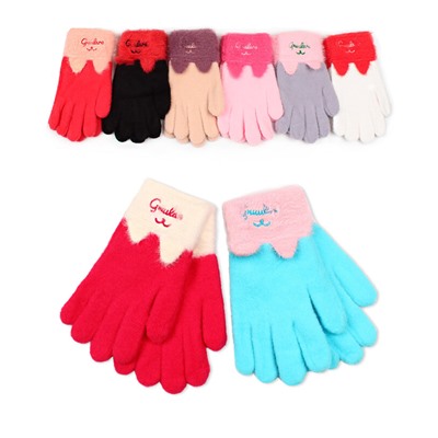 Перчатки для девочки ассортимент 35112-ПГ19