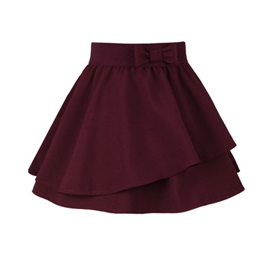 Школьная бордовая юбка для девочки 83334-ДШ21
