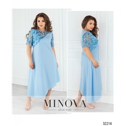 Платье №40230-1-голубой