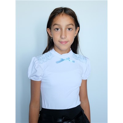 Белая водолазка (блузка)  для девочки 84705-ДШ22