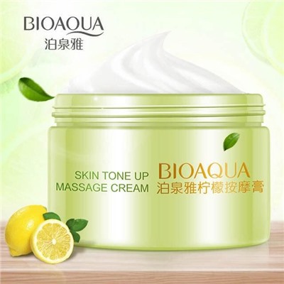 Массажный очищающий крем с экстрактом лимона BioAqua Skin Tone Up Massage Cream, 120 гр.