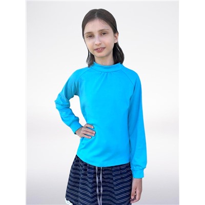 Бирюзовая водолазка (блузка) для девочки 758110-ДОШ21