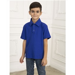 Синяя рубашка-поло с коротким рукавом 72742-МШ21