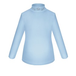 Голубая школьная блузка для девочки 74505-ДШ18