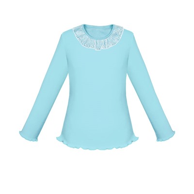 Голубая школьная блузка для девочки 77124-ДШ19