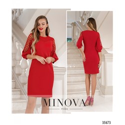 Платье №4122-1-красный