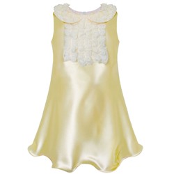 76442-ДН15, Молочное нарядное платье для девочки 76442-ДН15