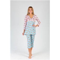 Комплект женской пижамы - Анабель туника+бриджи