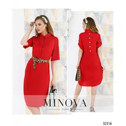 Платье №483-1-красный