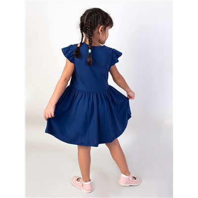 Платье синее повседневное для девочки 84922-ДЛШ22