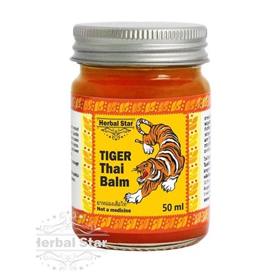 Herbal Star. Тигровый тайский бальзам красный "Tiger Thai Balm", 50мл  2157