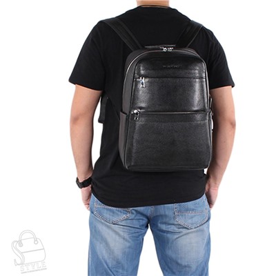 Рюкзак мужской кожаный 66279H black Heanbag