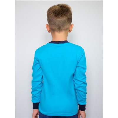 Комплект(пижама) для мальчика синего цвета из свитшота и брюк 74961-МС22