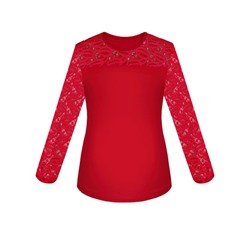 Красный джемпер (блузка)  для девочки 7752-ДНШ19