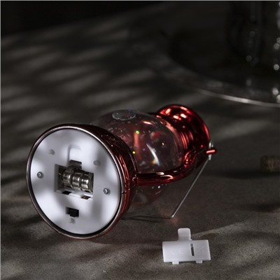 Светодиодная фигура «Красный фонарь» 8 × 12 × 6 см, пластик, батарейки AG13х3, свечение тёплое белое