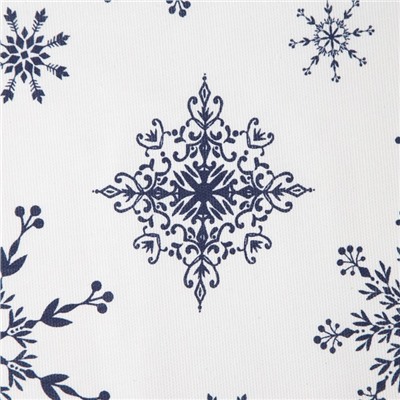 Полотенце "Доляна" Синие снежинки 40х70 см, 100% хлопок, 164 г/м2