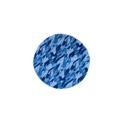 Полотенце вафельное круглое КАМУФЛЯЖ - синий D70