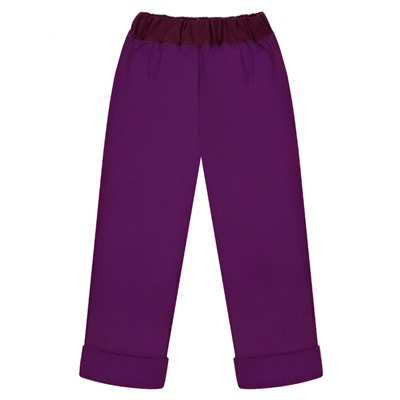 75756-ДО18, Фиолетовые утеплённые брюки для девочки 75756-ДО18