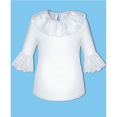 78753-ДШ19, Белая школьная блузка для девочки 78753-ДШ19