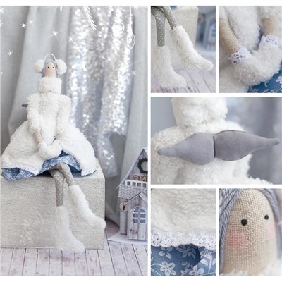 Интерьерная кукла «Снежка», набор для шитья, 18 × 22 × 3.6 см