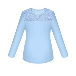 Голубая школьная блузка для девочки 80264-ДНШ19
